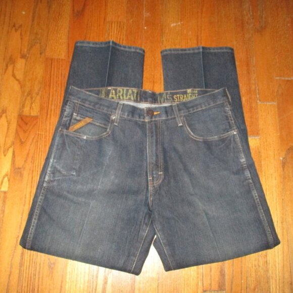 ARIAT M5 Slim Straight Dark Jeans Sz 38 - Picture 2 of 10